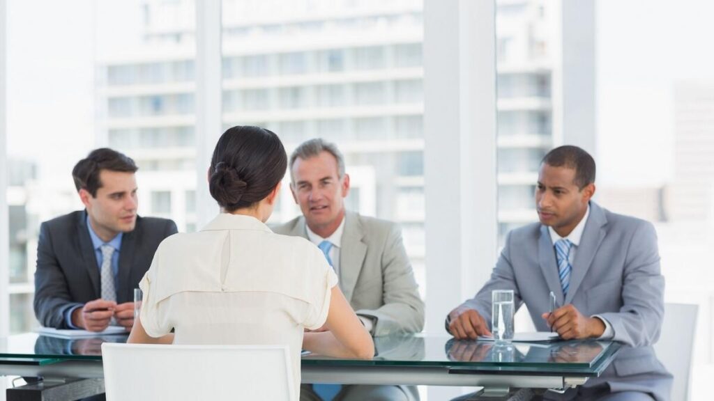 Recruiters Checking The Candidate During Job Interview