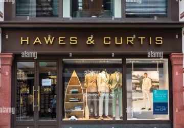London uk may 13th 2021 the exterior of a hawes and curtis store on jermyn street in central london uk 2g3bg1t