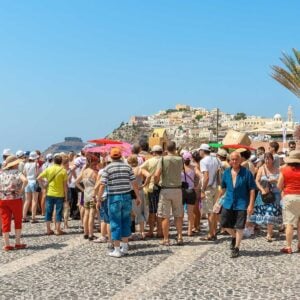 Tourists Thira Shutter